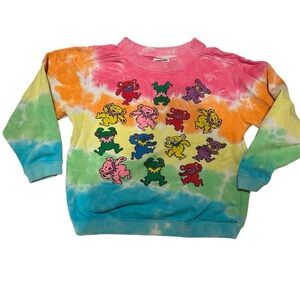 Kids Tie Dye Grateful Dead Dancing Bears Sweatshirt